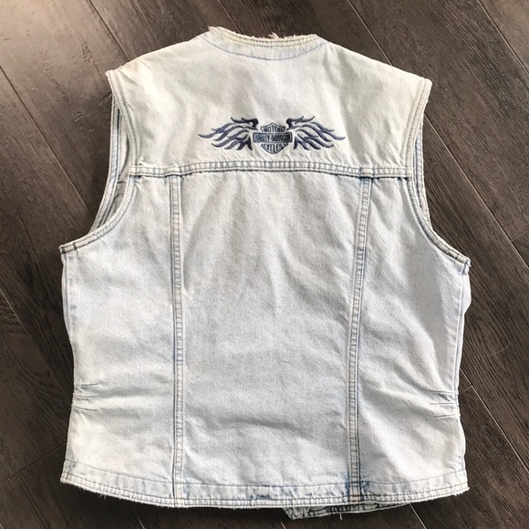 Harley Davidson jean vests - Picture 2 of 7
